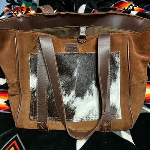 STS COWHIDE TRINITY TOTE